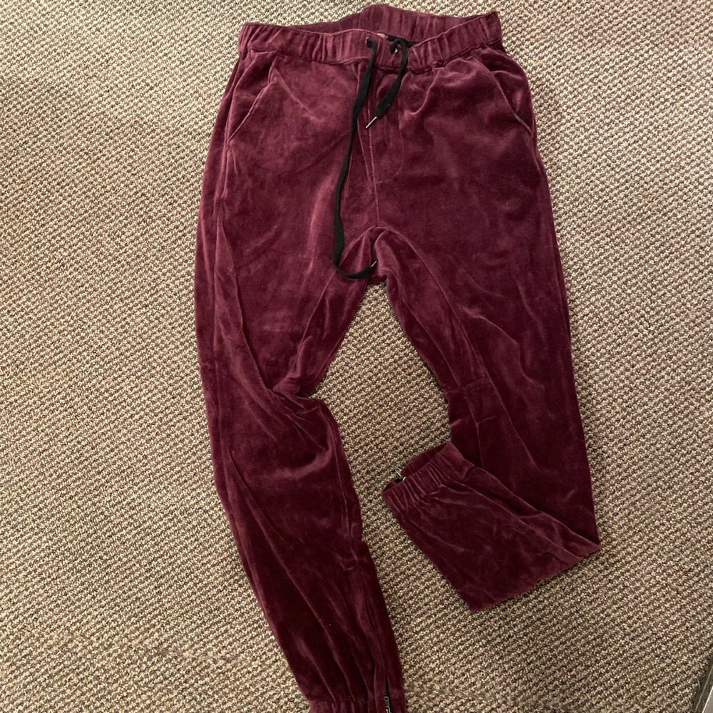 pacsun velour joggers